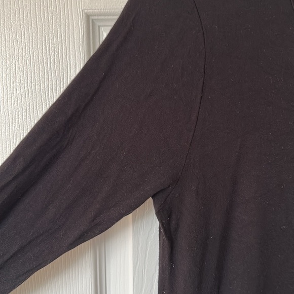 BUNDLE 3/$12 Black Long Sleeve Top with Peplum - Picture 3 of 6